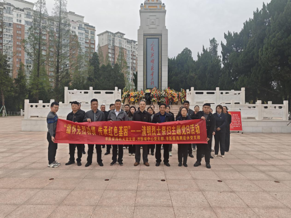 六安市医保局开展清明烈士祭扫联合主题党日活动